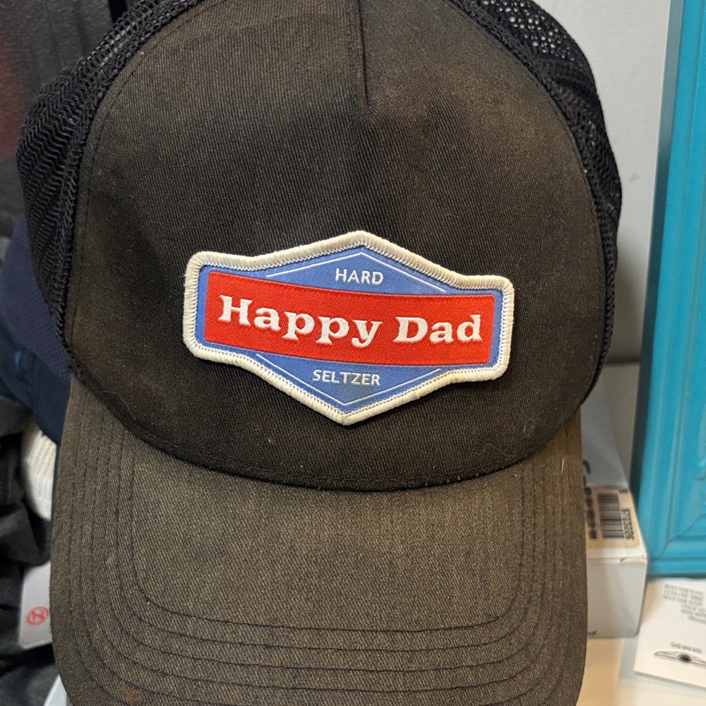 Black Happy Dad Trucker Hat